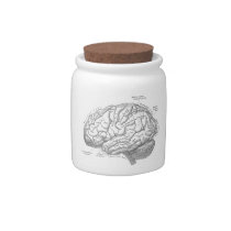 Vintage Brain Anatomy Candy Jar