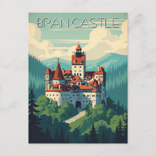Vintage Bran Castle Romania Postcard
