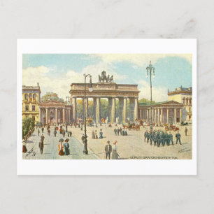 Vintage Brandenburg Gate Berlin Germany Postcard