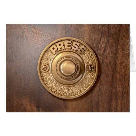 Vintage Brass Doorbell Cards (Front Horizontal)
