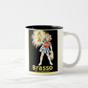 Vintage Brasso Ad Two-Tone Coffee Mug