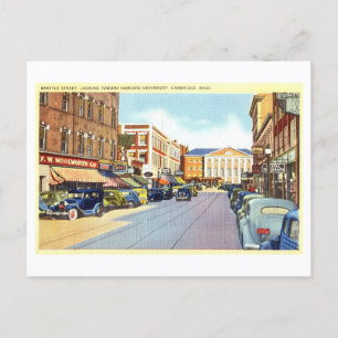 Vintage Brattle Street in Cambridge, Massachusetts Postcard