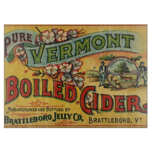 Vintage Brattleboro Jelly Boiled Cider Vermont Cutting Board
