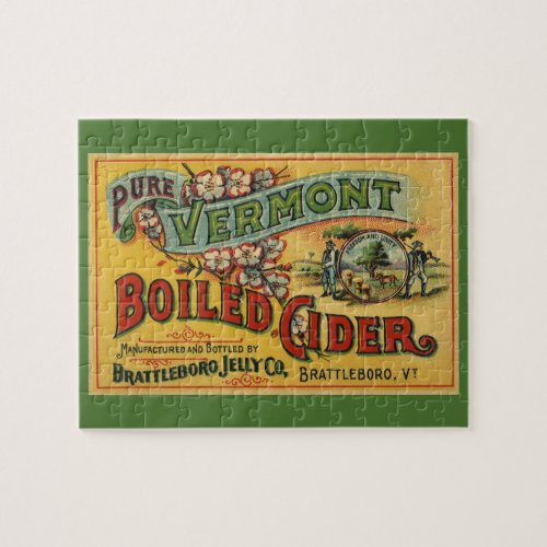 Vintage Brattleboro Jelly Boiled Cider Vermont Jigsaw Puzzle