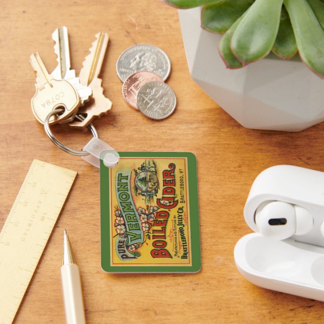 Vintage Brattleboro Jelly Boiled Cider Vermont Keychain (Desk)