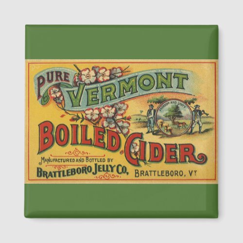 Vintage Brattleboro Jelly Boiled Cider Vermont Magnet