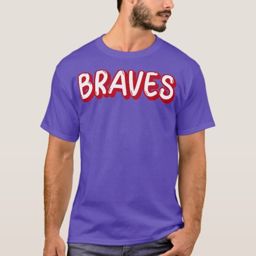 Vintage Braves  Retro hrowback  T_Shirt