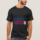Vintage Braves Retro Three Stripe Weathered Shirt T-Shirt