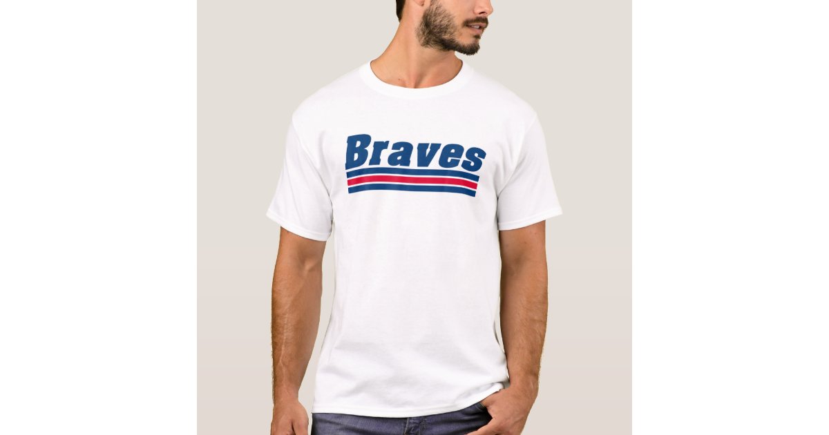 Vintage Braves Retro Three Stripe Weathered Shirt T-Shirt