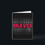 Vintage Braves School Sports Name  Card<br><div class="desc">Vintage Braves School Sports Name</div>
