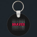 Vintage Braves School Sports Name  Keychain<br><div class="desc">Vintage Braves School Sports Name</div>