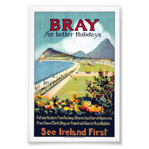 Vintage Bray Ireland Travel Poster