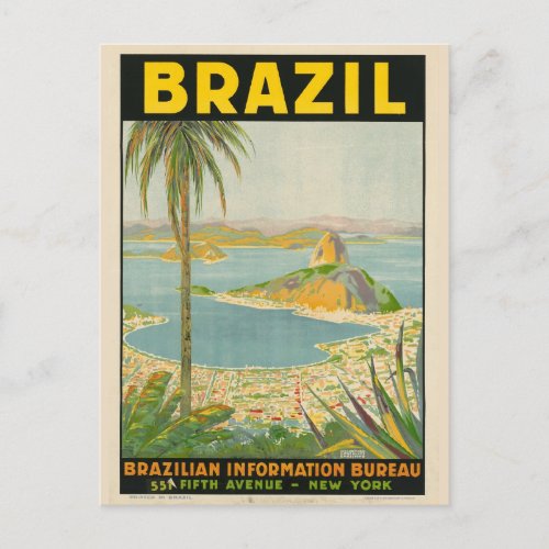 Vintage Brazil Brazilian Tourism Travel Postcard