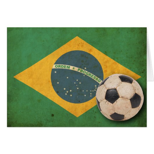 Vintage Brazil Flag Cards (Front Horizontal)