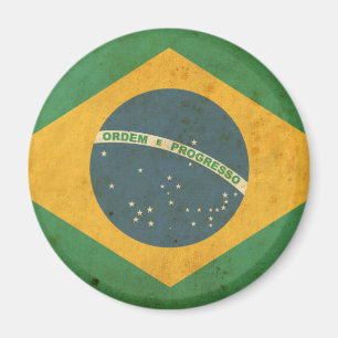Vintage Brazil Flag Magnet