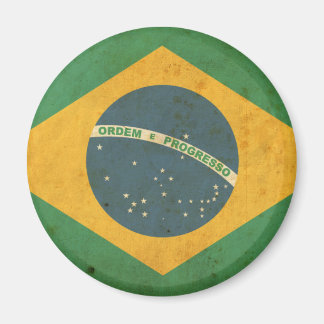 Vintage Brazil Flag Magnet