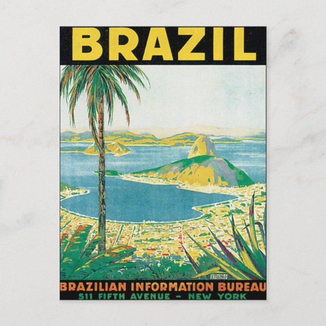 Vintage Brazil Postcard (Front)
