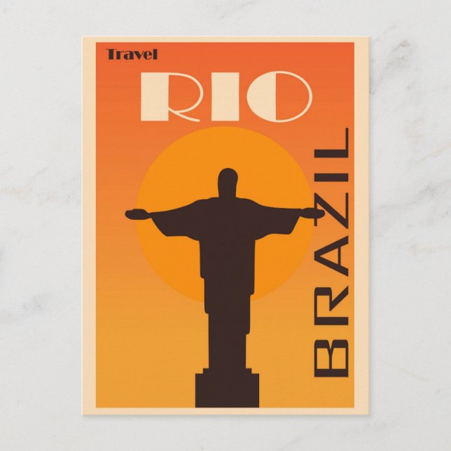 Vintage Brazil Rio de Janeiro Travel Postcard (Front)
