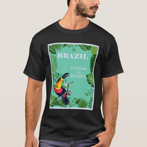 Vintage Brazil Welcome to Paradise Travel T_Shirt