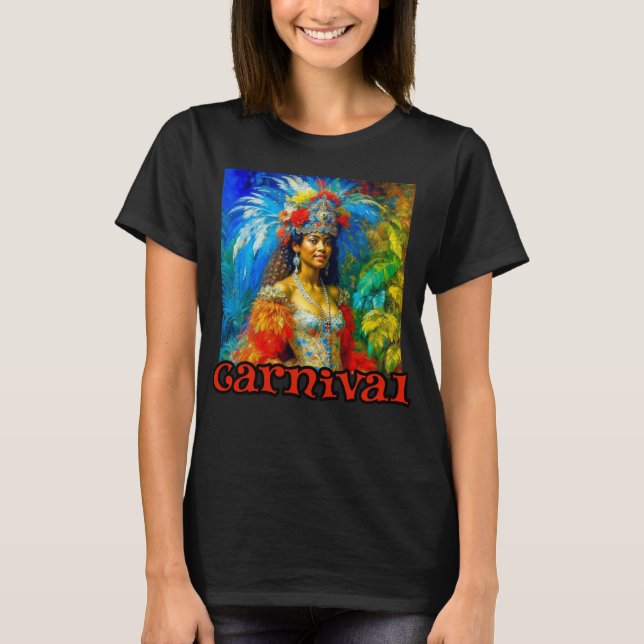 Vintage Brazilian Carnival Dancer T-Shirt (Front)