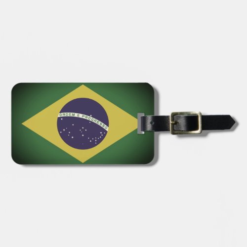 Vintage Brazilian flag travel luggage tags