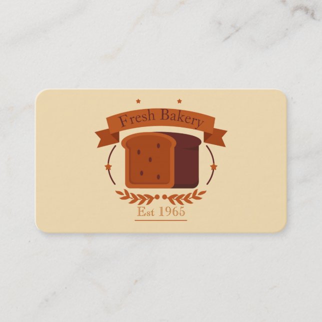 Vintage Bread Bakery Business Card (Front)