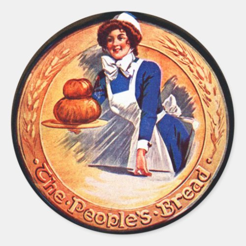 Vintage Bread Heres Health The Peoples Bread Classic Round Sticker