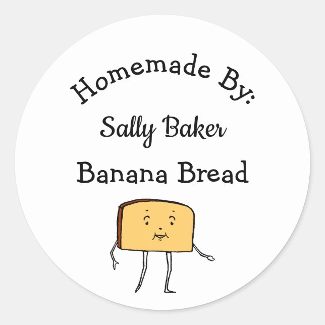 Vintage Bread Slice Custom Retro Baking Sticker (Front)