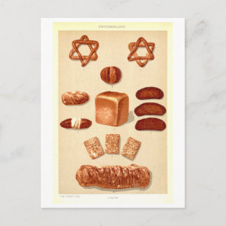 Vintage Breads of Switzerland Postcard