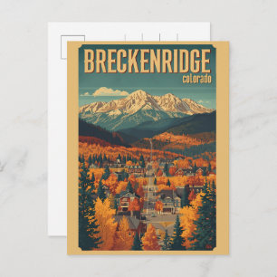 Vintage Breckenridge colorado Rocky Mountain Postcard