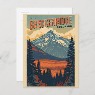 Vintage Breckenridge colorado Rocky Mountain Postcard