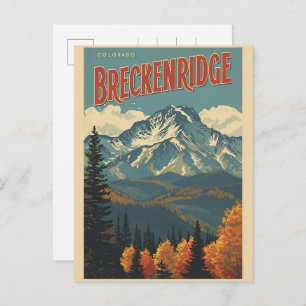 Vintage Breckenridge colorado Rocky Mountain Postcard