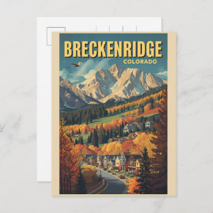 Vintage Breckenridge colorado Rocky Mountain Postcard