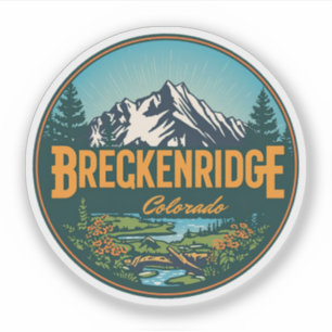 Vintage Breckenridge colorado Rocky Mountain Sticker