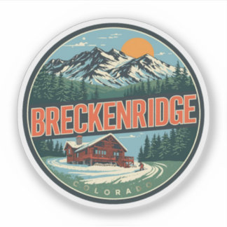 Vintage Breckenridge colorado Rocky Mountain Sticker
