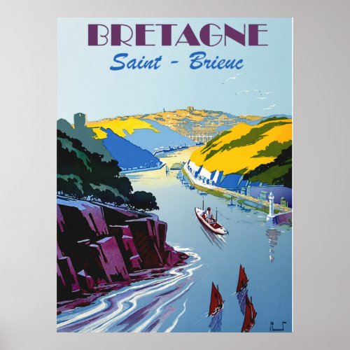 Vintage Bretagne _ Brittany France Poster