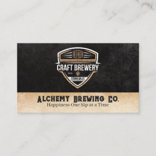 Vintage Brewery Badge Design Restaurant Business Card