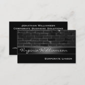 Vintage Brick Personal Black Business Cards (Front/Back)