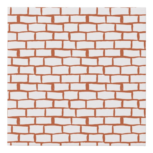 Vintage Brick: Textured Background Detail. Faux Canvas Print (Front)