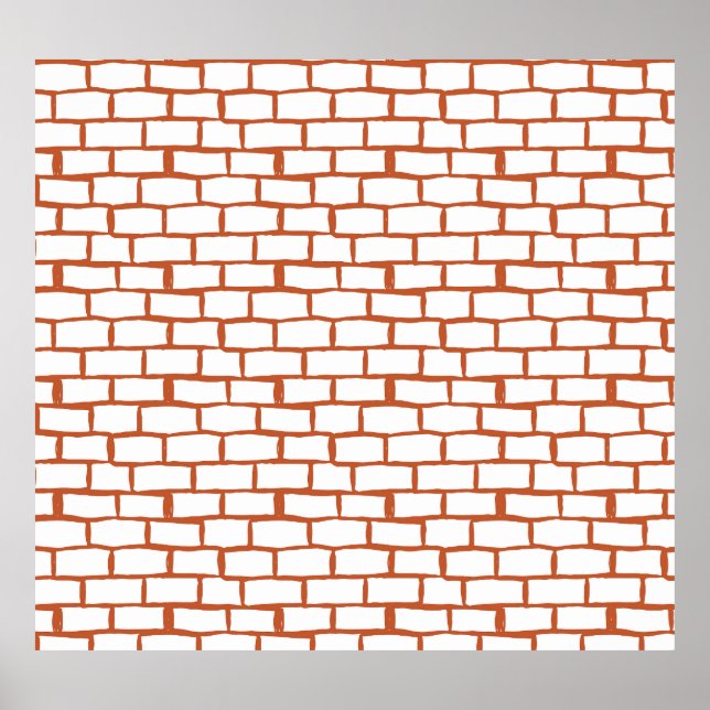 Vintage Brick: Textured Background Detail. Poster (Front)