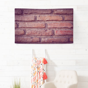 Vintage Brick Wall Pattern Banner – Rustic Decor
