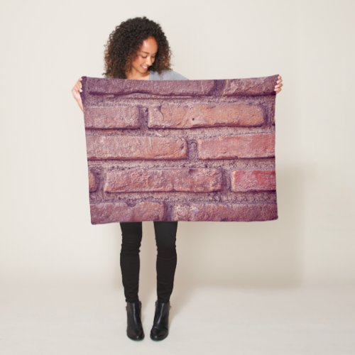 Vintage brick wall pattern fleece blanket