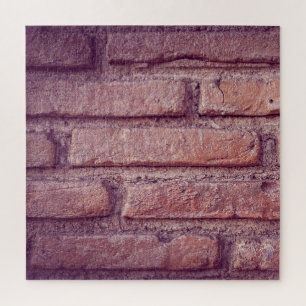 Vintage Brick Wall Pattern Rustic Decor Jigsaw Puzzle