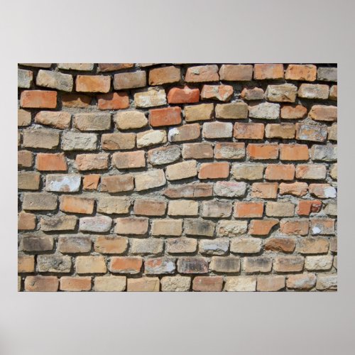 Vintage Brick Wall Poster