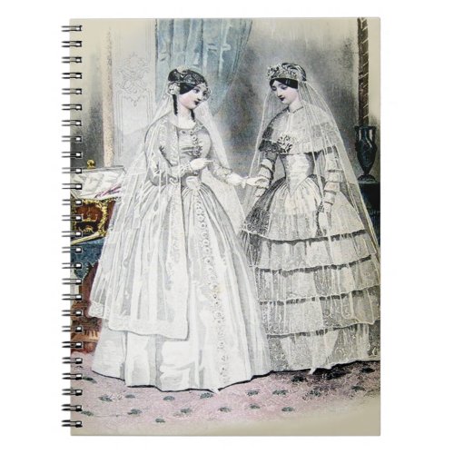 Vintage Bridal Brides Antique White Wedding Notebook