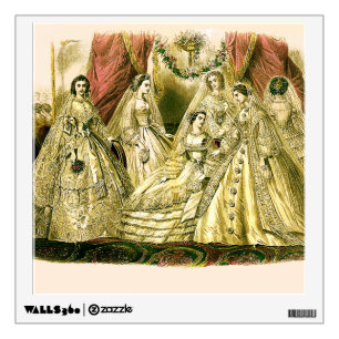 Vintage Bridal Brides Antique White Wedding Wall Sticker