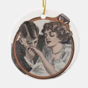 Vintage Bridal Engagement Ornament Gift
