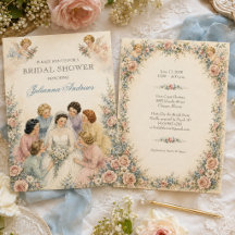 Vintage Bridal Shower Bride Bridesmaids Floral I