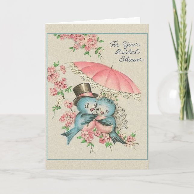 Vintage Bridal Shower Greeting Card (Front)