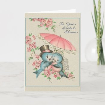 Vintage Bridal Shower Greeting Card by RetroMagicShop at Zazzle
